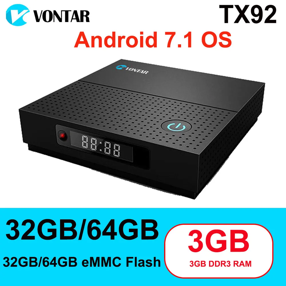 TX92 3GB/64GB 3GB/32GB 2GB/16GB Android 7.1 Smart TV Box Amlogic S912 Octa Core 2.4G/5Ghz Wifi 4K H.265 Media Player Set Top Box TX92 3GB/64GB 3GB/32GB 2GB/16GB Android 7.1 Smart TV Box Amlogic S912 Octa Core 2.4G/5Ghz Wifi 4K H.265 Media Player Set Top Box