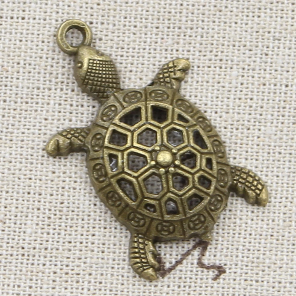 Подвеска в античном стиле с черепахой 38x25 мм 4 шт.|making pendant|hollow charmcharm charm |