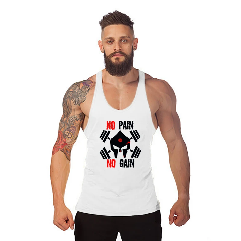 Marca de ropa de gimnasio de culturismo larguero camiseta sin mangas de Fitness para hombre chaleco muscular verano sólido Top de tirantes de algodón Top hombres camiseta