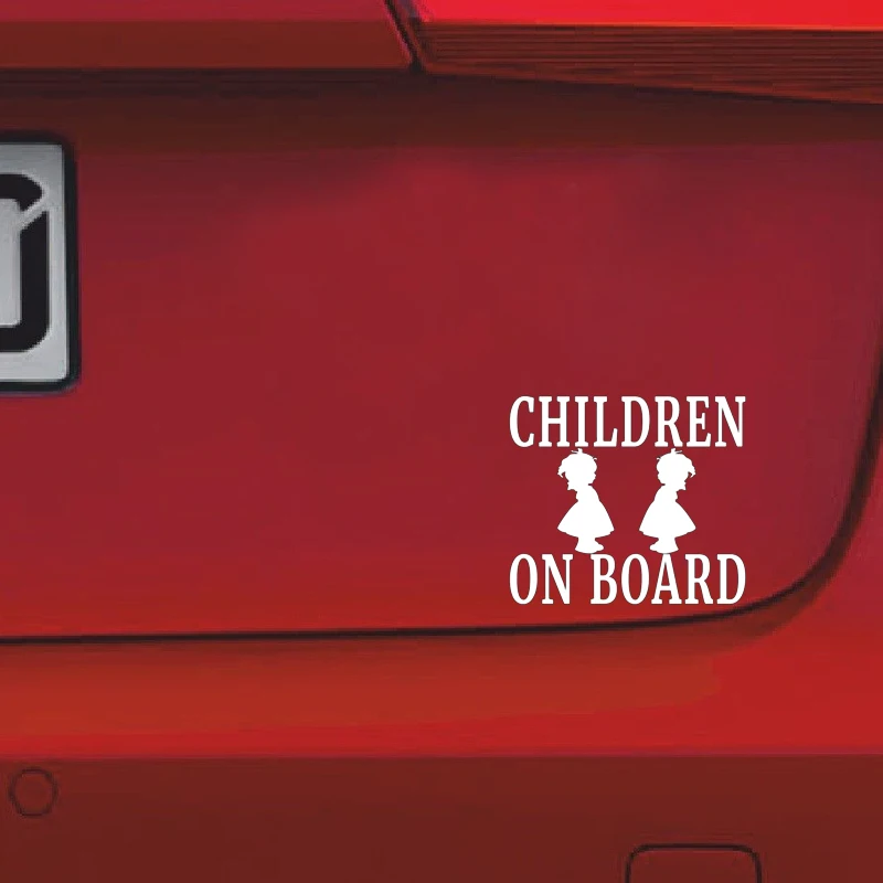 YJZT 12,7 см* 11,3 см детская Виниловая наклейка для девочек семейная Детская безопасность автомобиль грузовик черный/серебристый C10-00124