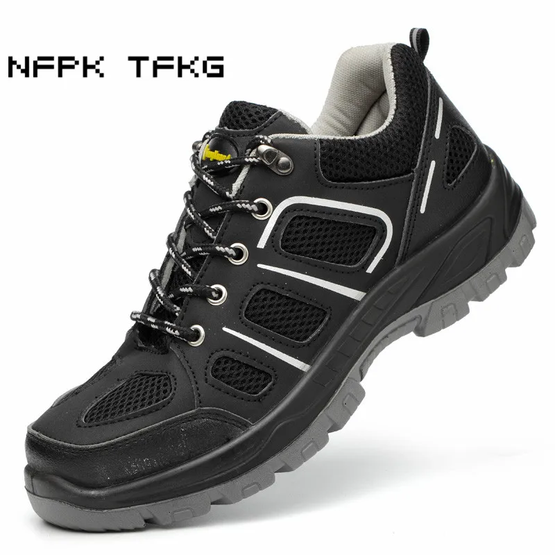 big size mens fashion breathable steel toe caps work
