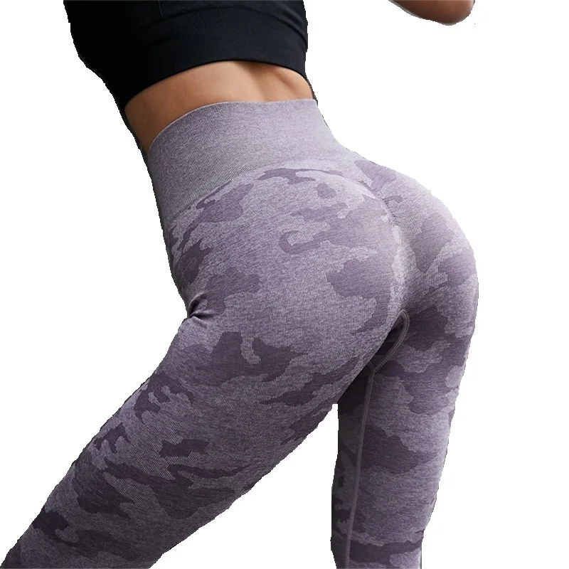 

Women Yoga Pants Compression Tights Shark Sportswear High Waist Running Workout Sports Fintness Pants Gym Camo Seamless Leggings
