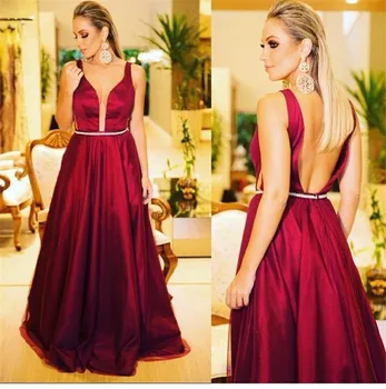 

2019 Trendy Tulle Burgundy Prom Dresses Ruffles Formal Satin Girls Dress Evening Gowns With Beading vestidos de fiesta de noche