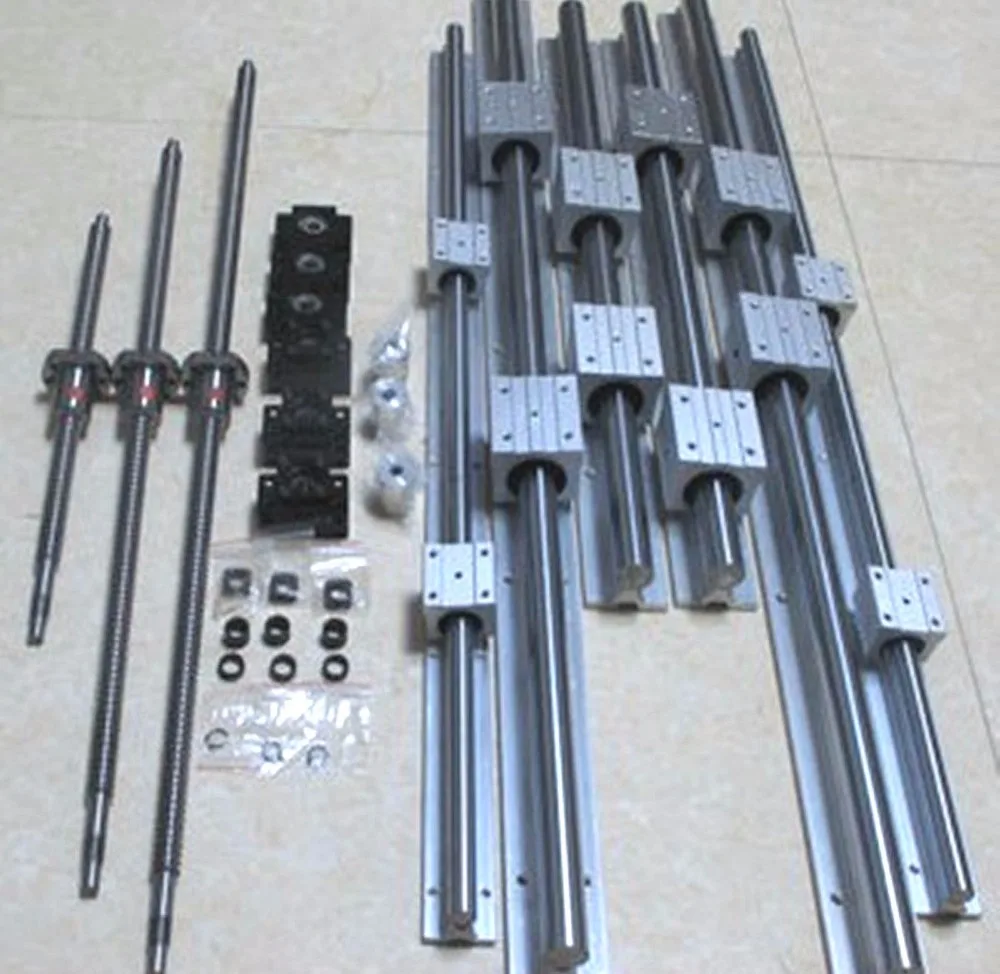 Шаровые винты RM2505 500/1000/1500 мм + линейная рейка SBR25 BK/BF17 с ЧПУ|rail linear|rail cnccnc bearing |
