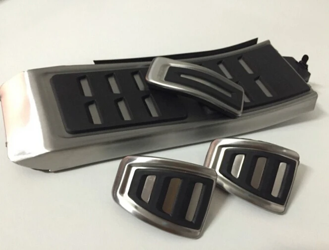 

NEW!! 4pcs Manual Pedal Set Gas Fuel Brake Footrest MT Pedal Cover Trim  For AUDI A4 S4 RS4 A5 A6 S6 C7 Q5 S5 RS5 A7