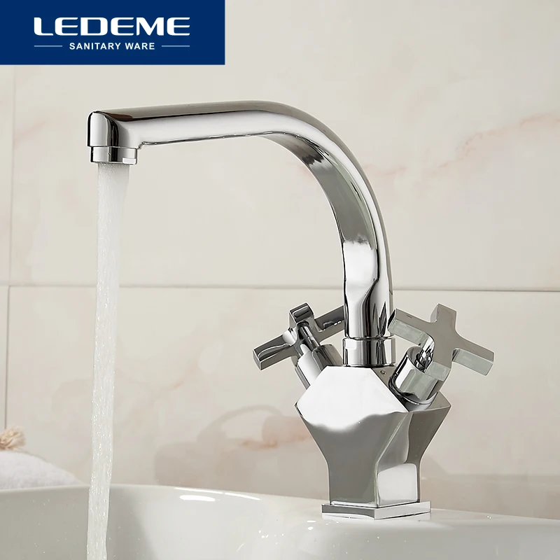 Online Leeme mejor calidad grifo de latón de cocina extractor de la cubierta de pulverización montado fregadero grifo mezclador grifo de un solo mango grifo mezclador grifo L5884 2