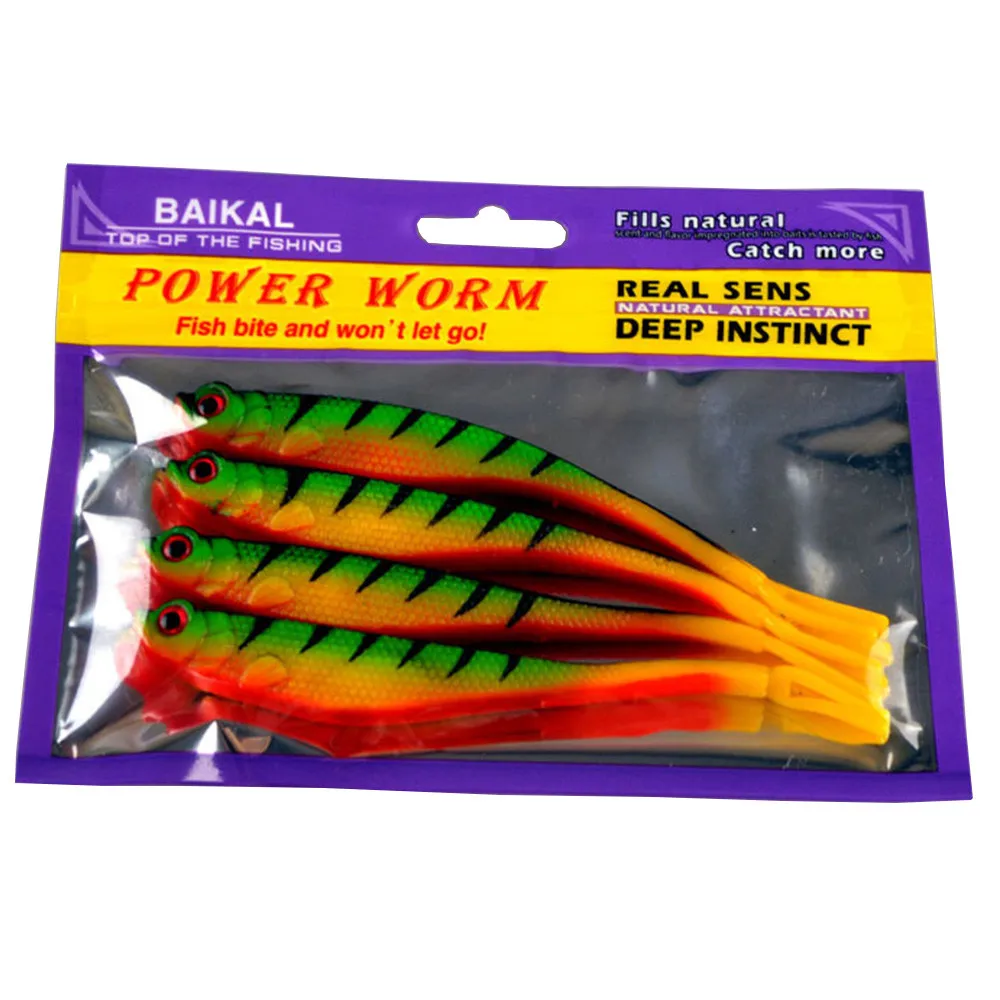 

4pc Bag Fishing Bait Soft Lure Belly Chest Fork Dice Simulation Multicolor White Fishing Lure Umpan pancing