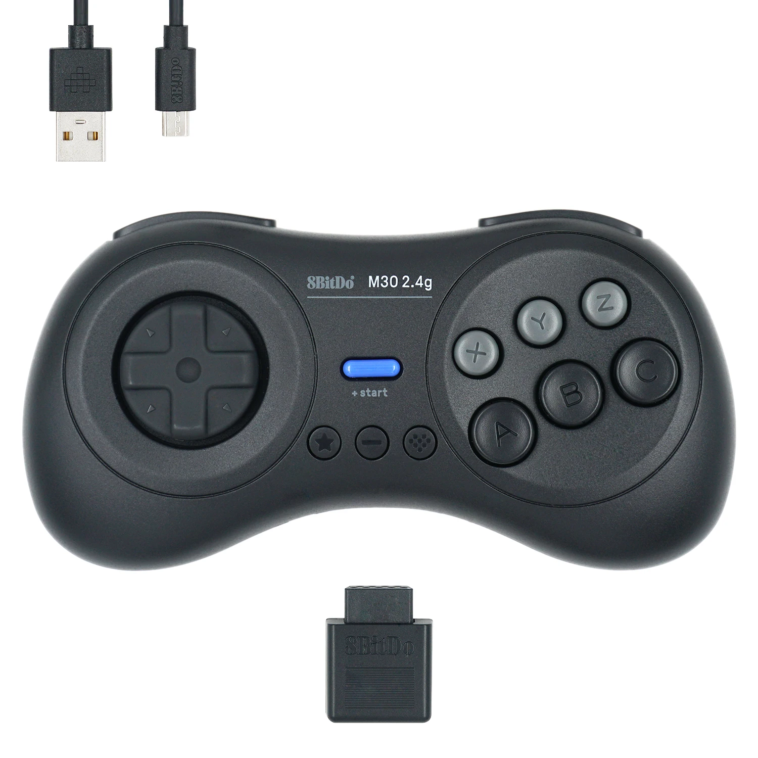 8bitdo M30 2,4G Беспроводной игрового контроллера геймпад для bluetooth-контроллер для sega Genesis/игры sega Mega Drive с USB кабелем