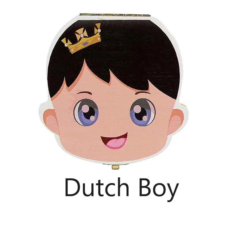 Голландский/Португальский/Английский органайзер для детских зубов, коробки для хранения, органайзер для молочных зубов, деревянная коробка для хранения, альбом для хранения зубов, коробка для хранения - Цвет: Dutch boy3