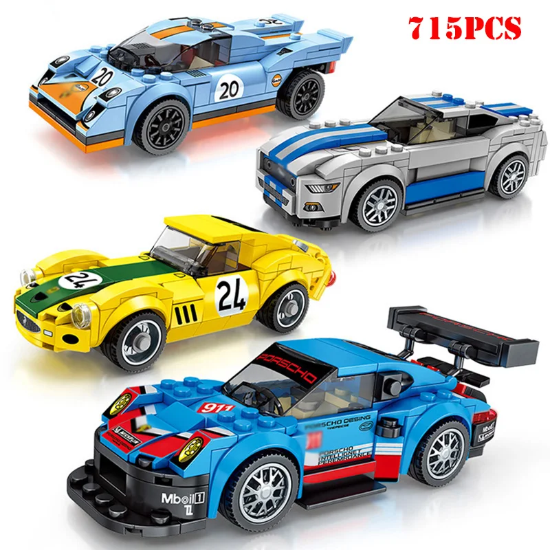 

Technic City Super Racers Series Champions Speed Car Building Blocks Compatible Legoed Car Children Kids Educational Toys Gifts