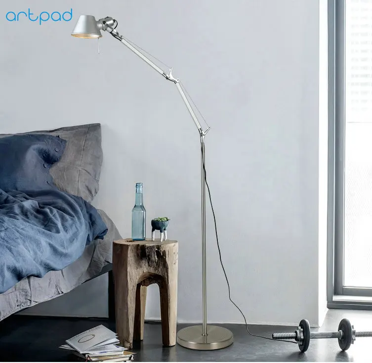 

Artpad Long Arm Metal Light Floor 5W E27 LED Bulb Living Room Bedroom Beside Reading Floor Lamp Morder Standing Light
