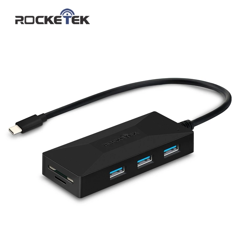 Rocketek мульти тип-c USB C 3,0 концентратор 3 порта OTG адаптер разветвитель SD/TF кард-ридер для MacBook Air ПК компьютер ноутбук аксессуары