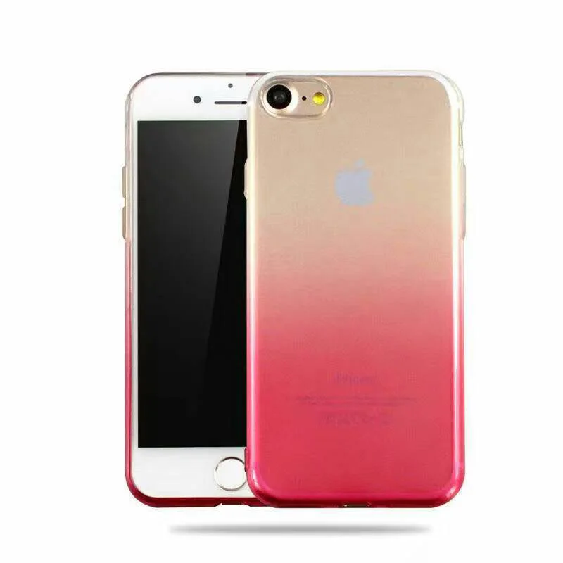 Multicolor Ultra-thin Gradient Candy Clear Case for iPhone 5 5s SE 6 6s 7 8 Plus X XR Xs Max Phone Transparent Protection |