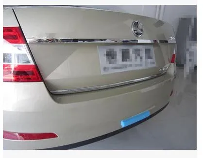 Для 2013 Skoda Rapid Высокое качество нержавеющая сталь Задняя Крышка багажника Накладка 2 шт