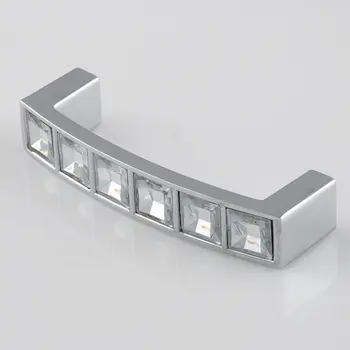 

10PCS Crystal Dresser Pulls Drawer Pull Handles Kitchen Cabinet Door Handle Furniture Hardware Clear Crystal Pull Knob 64 mm