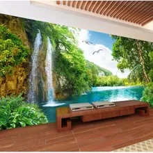 3d обои на заказ фотообои Красивый водопад в горах фон стены в комнате домашний Декор 3d настенные фрески обои