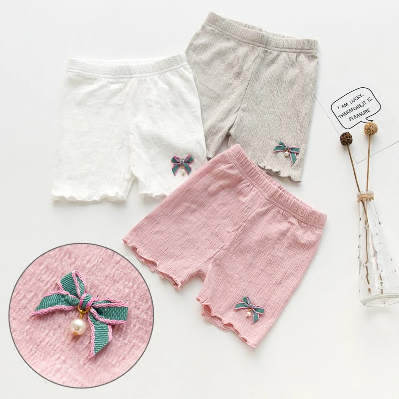 Mädchen Sicherheits Kurze Hosen Unterwäsche Leggings Mädchen Boxer Briefs Kurze Strand Hosen Bogen Rüsche Kinder Sicherheit Verhindern Geleert Shorts