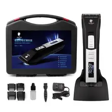 Профессиональный Электрический триммер волос для Для мужчин Перезаряжаемые Борода Машинка для стрижки волос черный Керамика волосы лезвия для резки для парикмахера