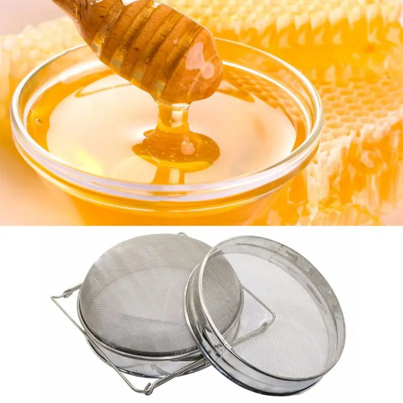 

Beekeeper Tool Honey Strainer Double Sieve Stainless Steel Bee Keeping Equipment Filter