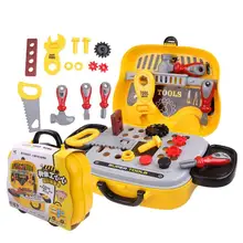 Ferramentas de construção Conjunto de brinquedos para meninos de Plástico Parafusos Martelo Pretend Play Crianças brinquedo menino Mala Jardim Caixa De Ferramentas De Carpintaria
