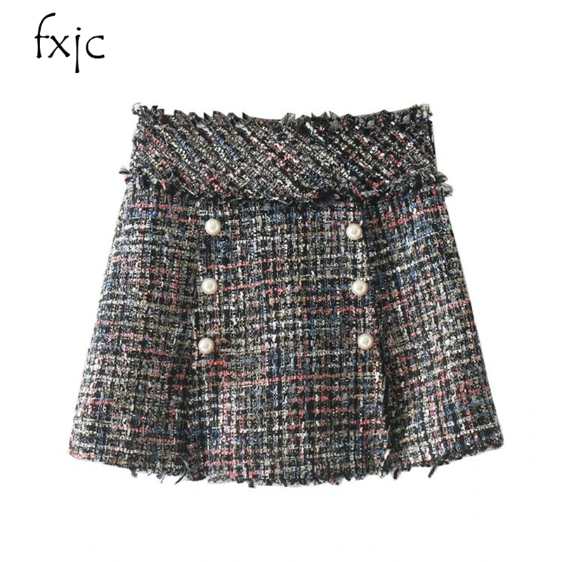 

2018 Spring New Pearl Ms. Retro Elegant Twill Tweed Mini Small Aromatic