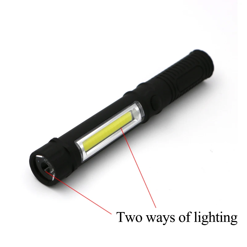 Portable Mini Maintenance flashlight Magnet adsorption COB LED Multifunction Working Inspection Light Penlight Lamp AAA battery (5)