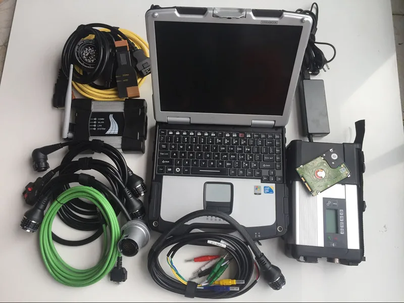 Mb sd connect c5 diag 2020 12 v + WIFI для BMW icom next 2 в 1 ТБ hdd toughbook cf 30 (4gb) military laptop mb star c5|Считыватели