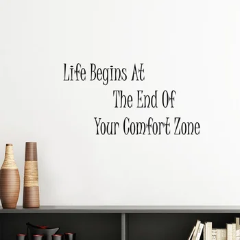 

Life begins at the end of your comfort zone Silhouette Removable Wall Sticker Art Decals Mural DIY Wallpaper for Room Decal