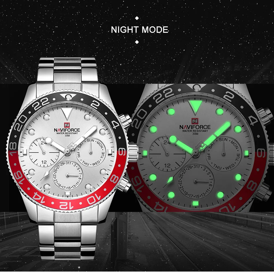 NAVIFORCE Relogio Masculino мужские часы Топ бренд класса люкс спортивные водонепроницаемые военные наручные часы кожа кварцевые мужские часы 9147