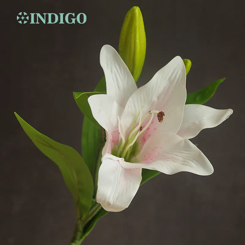 INDIGO Single Real Touch Lily Home Flower Artificial Flower Short Lily