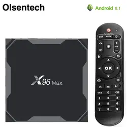 X96Max Smart tv BOX Android 8,1 Amlogic S905X2 LPDDR4 четырехъядерный процессор 4 Гб 64 Гб 2,4 г и 5 ГГц Wifi BT 1000M 4K телеприставка pk x96