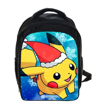 

13 Inch Pokemon Haunter Backpack Students School Bags Boys Girls Daily Backpacks Children Bag Kids Schoolbags Best Gift