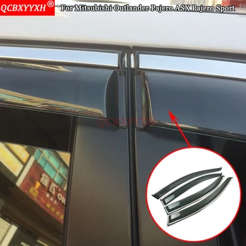 

QCBXYYXH Car-styling Car Awnings Shelters Window Visors Sun Rain Shield Sticker For Mitsubishi Outlander Pajero ASX Pajero Sport