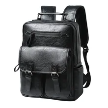 Многофункциональные мужские функциональные сумки, модный мужской рюкзак из искусственной кожи, вместительный рюкзак, большая сумка для ноутбука