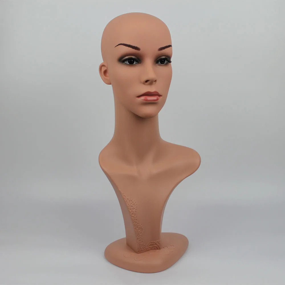 Высокое качество PE реалистичный манекен женщина манекен голова для шляп& солнцезащитных очков& ювелирных изделий& парики Дисплей D5-IDA