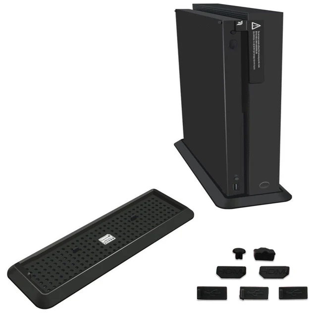 Best Price Vertical Stand Stand Mount Bracket Support Base Holder+DIY Dust Proof Pack Kits Jack Stopper For Xbox One X OneX Game Console Best Price Vertical Stand Stand Mount Bracket Support Base Holder+DIY Dust Proof Pack Kits Jack Stopper For Xbox One X OneX Game Console