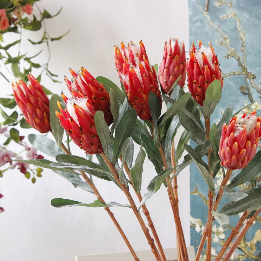 70CM long high end artificial protea cynaroides flowers simulation