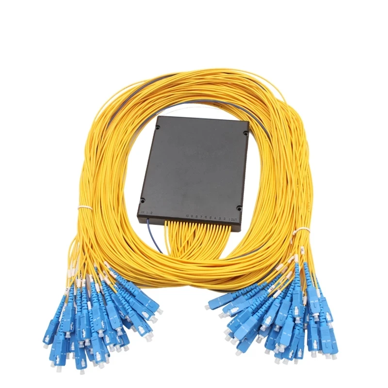 1*64 PLC splitter ABS box SC UPC APC 1M 1.5M 2.0mm