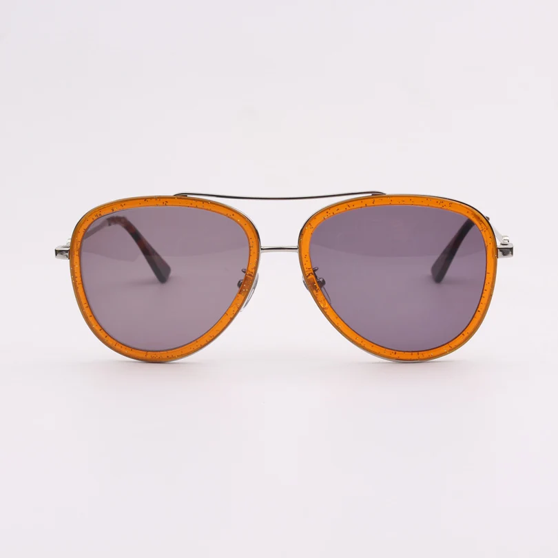 

High quality fashion sunglasses women grey lens clear brown frame eyewear men