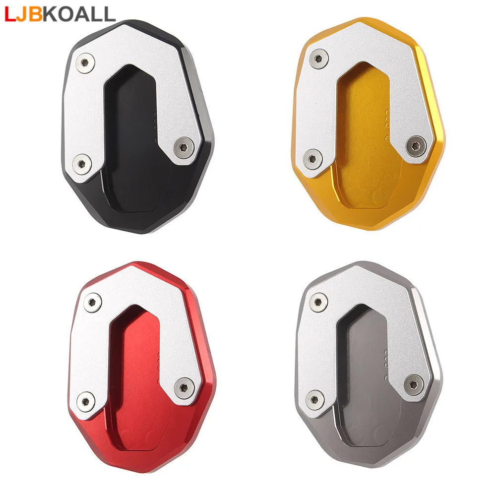 

LJBKOALL CNC Aluminum Motorcycle Side Stand Kickstand Support Plate Foot Pads For Ducati Scrambler 800 2015 2016 2017 2018