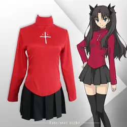 Млечный Путь аниме Fate Stay Night Fate Zero Tohsaka Rin Косплей красный женский косплей костюм для Хэллоуина Tosaka rin Косплей Вечерние