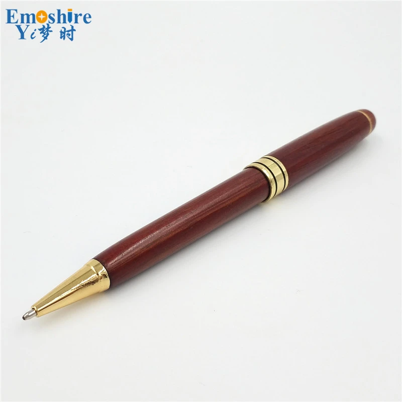 Emoshire Roller Ball Pen Set Vintage Ballpoint Pen with Wood Cufflinks (8)