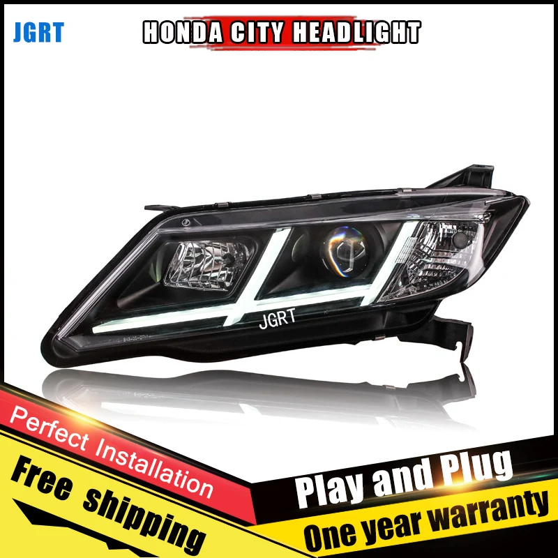 2PCS Car Style LED headlights for Honda City for 2014 2016 City head