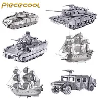 PIECECOOL P094-RSK EPANG дворец Древняя китайская архитектура 3D металлическая сборка модель головоломки цвет 4 листа подарки