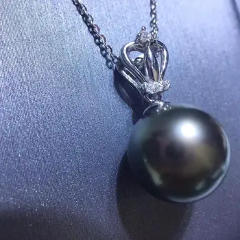 

2 COLOR Crown 925 Sterling Silver Pendant Set Component Findings Women's Parts for Oyster Edison Pearl Coral Jade Beads Stones
