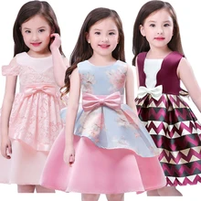 

Girl Dress for 3 5 6 8 10 Years Elegant Flower Girl Wedding Dress 2018 Summer Girls Princess Christmas Kids Party Evening Dress