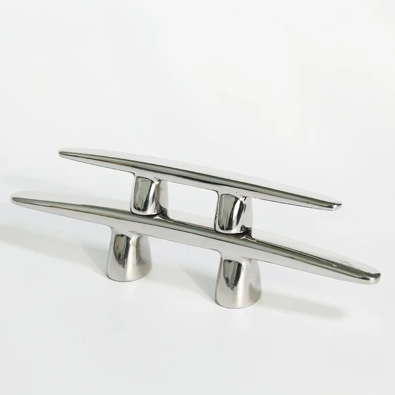 Boat Marine 316 Stainless Steel Surface Polished Stud Mount Cleat 6 Inches