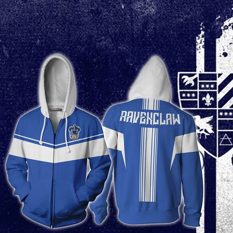 

Wizardry Ravenclaw Gryffindor Hufflepuff Slytherin 3D Printed Hoodie Harajuku Unisex Men Hoodies Men Clothes Streetwear