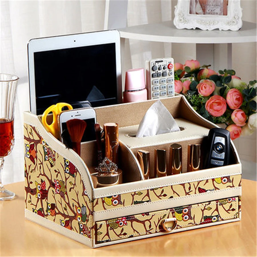 Leather Tissue Box Holder Lovely Car Paper Towel Holder Office Home Tool Creative Multifunction