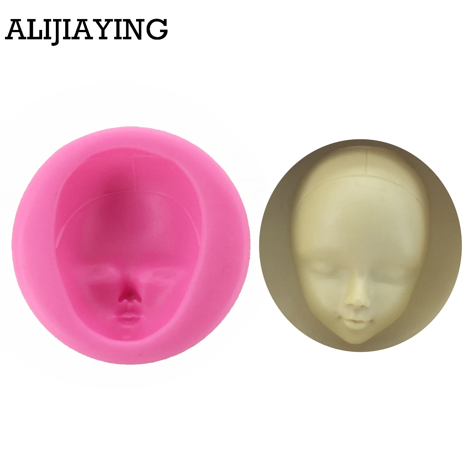 M0659 Silicone Woman face mold fondant cake mold Girl face cake